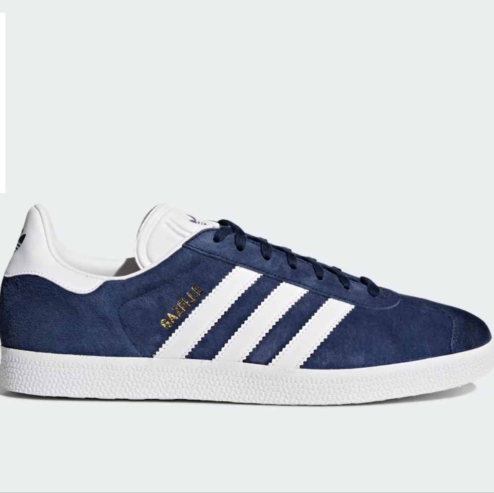 Adidas Men's Gazelle Navy and White Sneakers